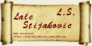 Lale Stijaković vizit kartica